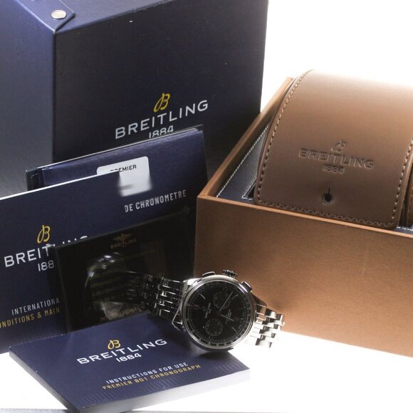 BREITLING Premier B01 AB0118 Chronograph Green Dial Automatic Men's Watch_839422 - Picture 1 of 7